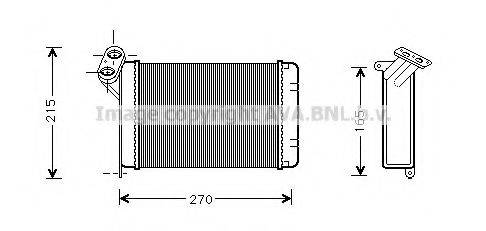 AVA QUALITY COOLING BW6005 Теплообмінник, опалення салону