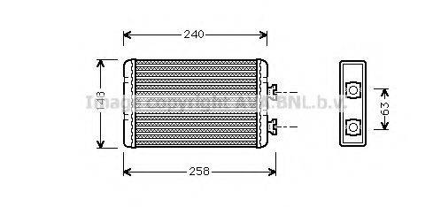 AVA QUALITY COOLING BW6210 Теплообмінник, опалення салону