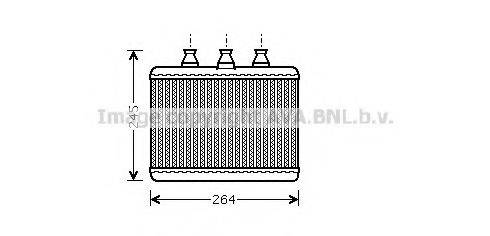 AVA QUALITY COOLING BW6271 Теплообмінник, опалення салону