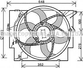 AVA QUALITY COOLING BW7515 Вентилятор, охолодження двигуна