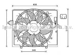 AVA QUALITY COOLING BW7537 Вентилятор, охолодження двигуна