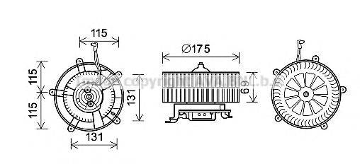 AVA QUALITY COOLING BW8478 Електродвигун, вентиляція салону