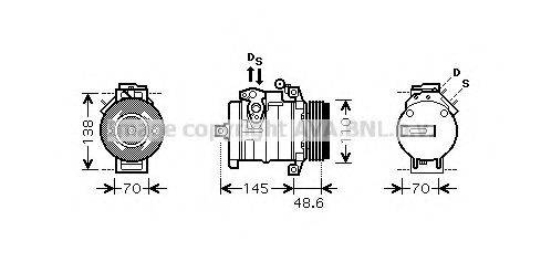 AVA QUALITY COOLING BWAK334 Компресор, кондиціонер