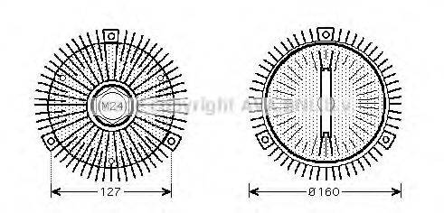 AVA QUALITY COOLING BWC324 Зчеплення, вентилятор радіатора