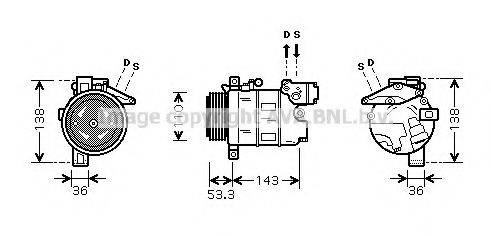 AVA QUALITY COOLING BWK321 Компресор, кондиціонер