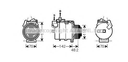 AVA QUALITY COOLING BWK386 Компресор, кондиціонер