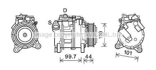 AVA QUALITY COOLING BWK493 Компресор, кондиціонер