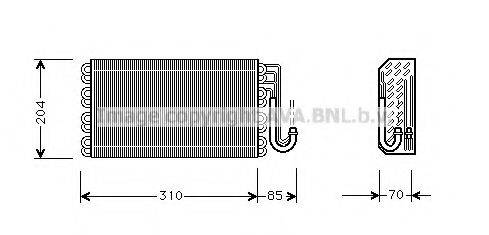 AVA QUALITY COOLING BWV025 Випарник, кондиціонер