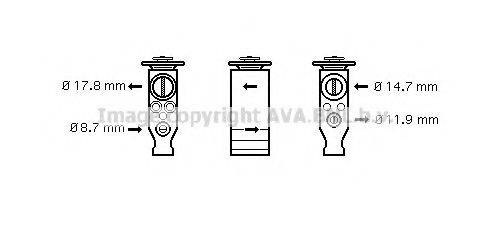 AVA QUALITY COOLING CN1245 Розширювальний клапан, кондиціонер