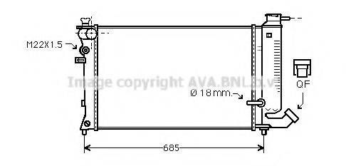 AVA QUALITY COOLING CN2121 Радіатор, охолодження двигуна