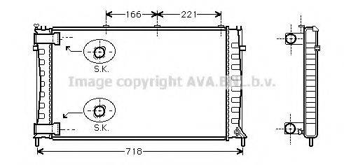 AVA QUALITY COOLING CN2143 Радіатор, охолодження двигуна