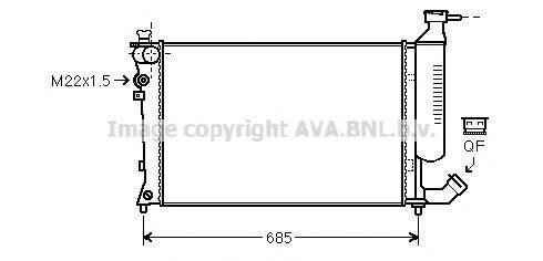 AVA QUALITY COOLING CN2157 Радіатор, охолодження двигуна