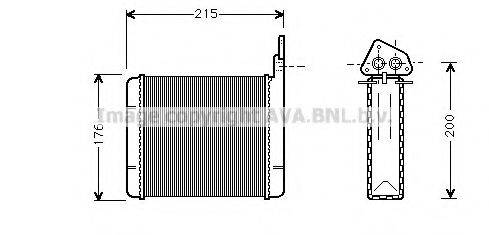 AVA QUALITY COOLING CN6025 Теплообмінник, опалення салону