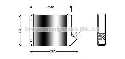 AVA QUALITY COOLING CN6031 Теплообмінник, опалення салону