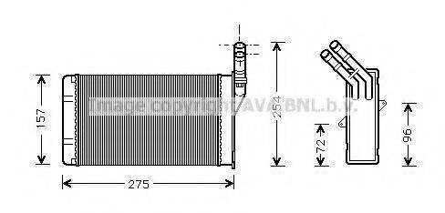 AVA QUALITY COOLING CN6150 Теплообмінник, опалення салону