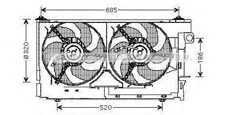 AVA QUALITY COOLING CN7522 Вентилятор, охолодження двигуна