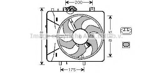 AVA QUALITY COOLING CN7527 Вентилятор, охолодження двигуна