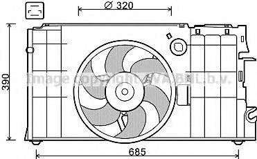 AVA QUALITY COOLING CN7548 Вентилятор, охолодження двигуна