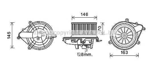 AVA QUALITY COOLING CN8301 Електродвигун, вентиляція салону