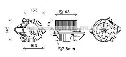 AVA QUALITY COOLING CN8510 Електродвигун, вентиляція салону