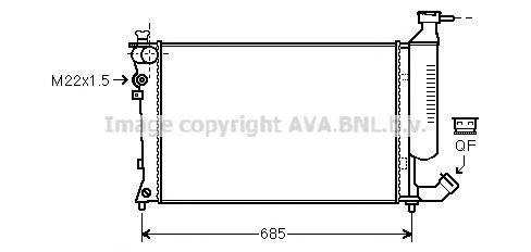 AVA QUALITY COOLING CNA2155 Радіатор, охолодження двигуна