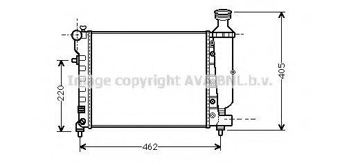 AVA QUALITY COOLING CNA2206 Радіатор, охолодження двигуна