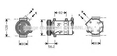 AVA QUALITY COOLING CNAK032 Компресор, кондиціонер