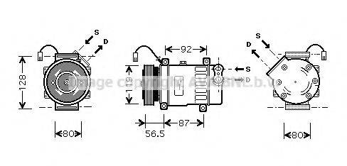 AVA QUALITY COOLING CNAK207 Компресор, кондиціонер