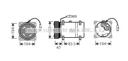 AVA QUALITY COOLING CNK178 Компресор, кондиціонер