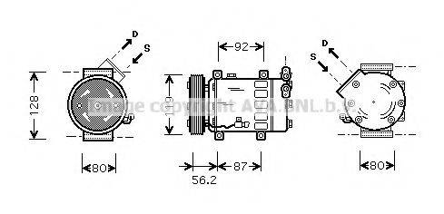 AVA QUALITY COOLING CNK214 Компресор, кондиціонер