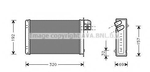 AVA QUALITY COOLING CR6026 Теплообмінник, опалення салону