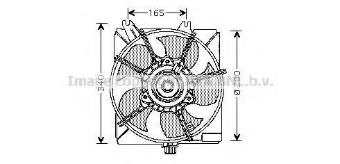 AVA QUALITY COOLING CR7508 Вентилятор, охолодження двигуна