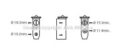 AVA QUALITY COOLING DN1388 Розширювальний клапан, кондиціонер