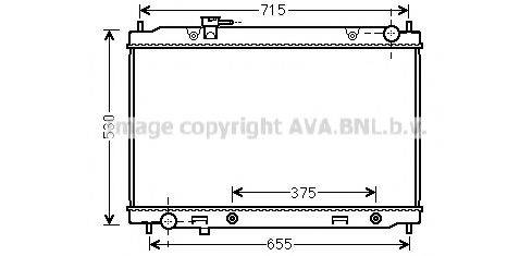 AVA QUALITY COOLING DN2396 Радіатор, охолодження двигуна