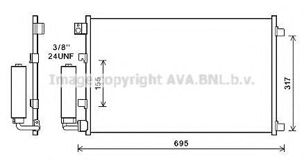 AVA QUALITY COOLING DN5281 Конденсатор, кондиціонер