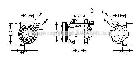 AVA QUALITY COOLING DNK005 Компресор, кондиціонер