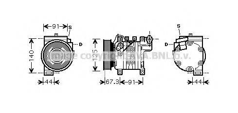 AVA QUALITY COOLING DNK273 Компресор, кондиціонер