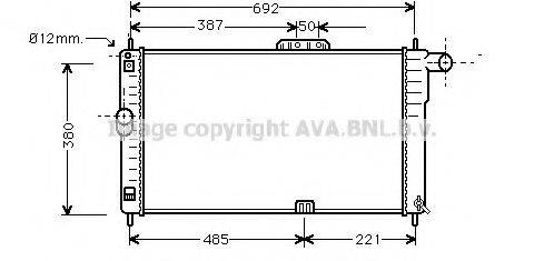 AVA QUALITY COOLING DW2004 Радіатор, охолодження двигуна