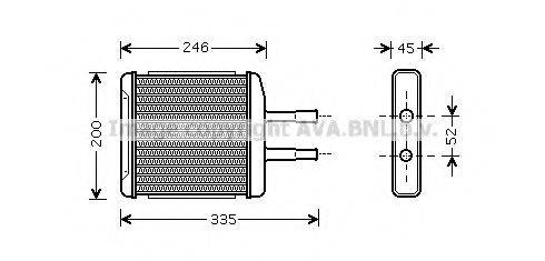 AVA QUALITY COOLING DW6059 Теплообмінник, опалення салону