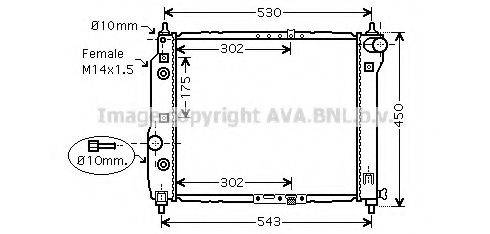 AVA QUALITY COOLING DWA2069 Радіатор, охолодження двигуна