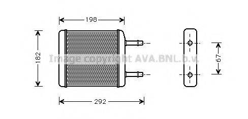 AVA QUALITY COOLING DWA6024 Теплообмінник, опалення салону