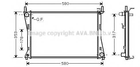 AVA QUALITY COOLING FD2325 Радіатор, охолодження двигуна