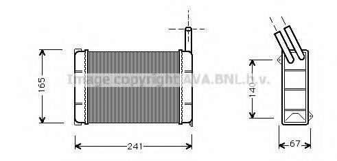 AVA QUALITY COOLING FD6000 Теплообмінник, опалення салону