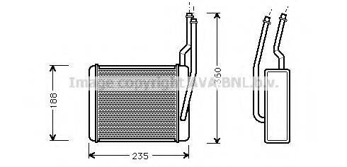 AVA QUALITY COOLING FD6356 Теплообмінник, опалення салону