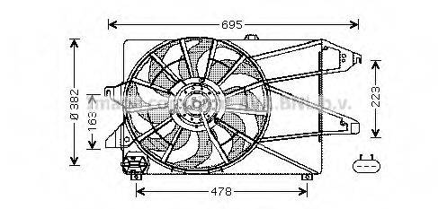 AVA QUALITY COOLING FD7504 Вентилятор, охолодження двигуна