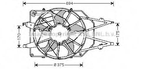 AVA QUALITY COOLING FD7508 Вентилятор, охолодження двигуна