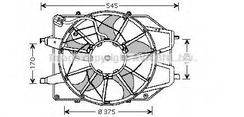 AVA QUALITY COOLING FD7509 Вентилятор, охолодження двигуна