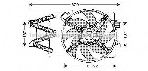 AVA QUALITY COOLING FD7514 Вентилятор, охолодження двигуна