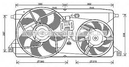 AVA QUALITY COOLING FD7543 Вентилятор, охолодження двигуна