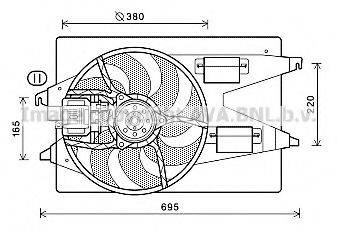 AVA QUALITY COOLING FD7555 Вентилятор, охолодження двигуна